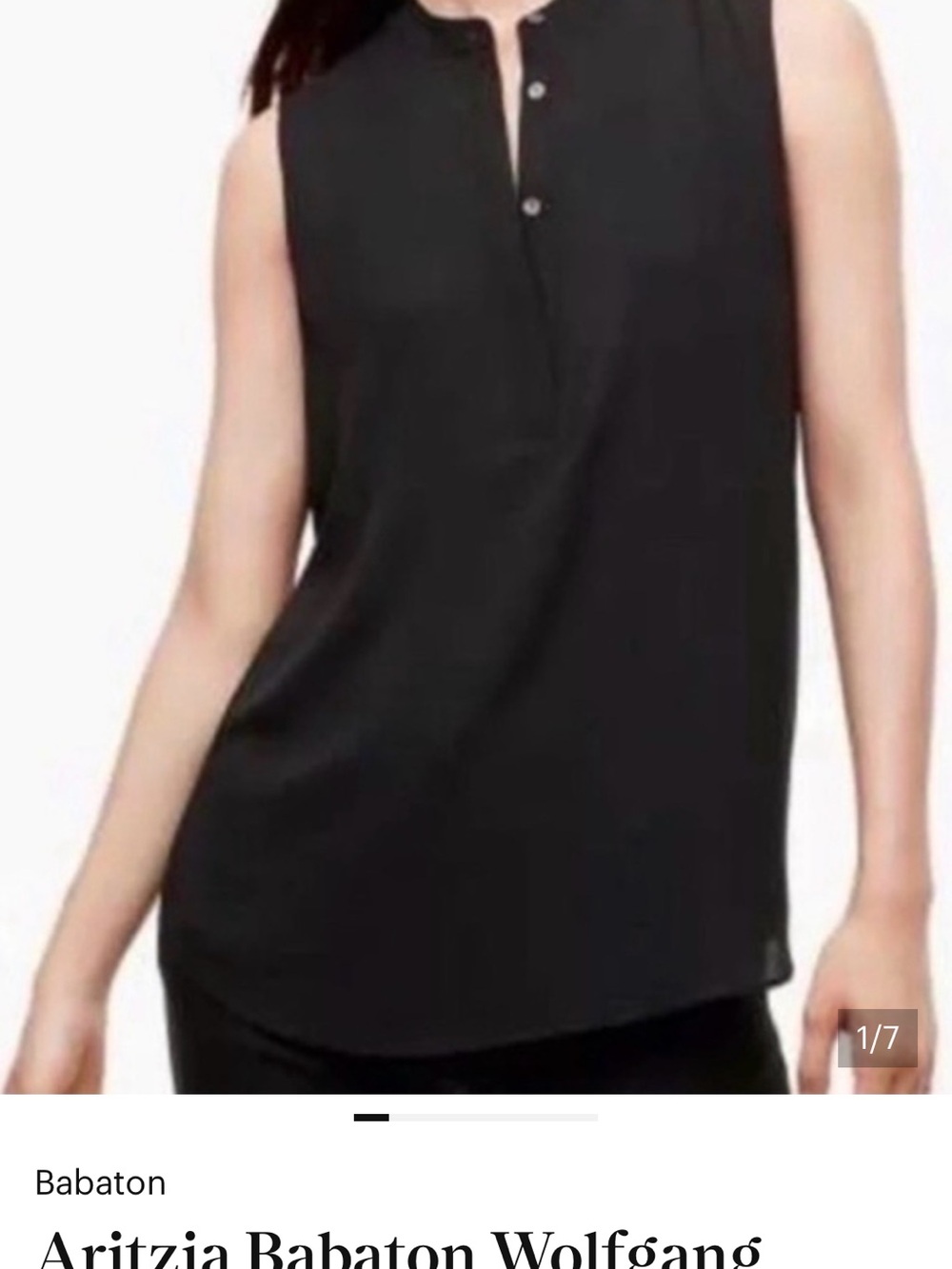 Aritzia Babaton Wolfgang blouse Black